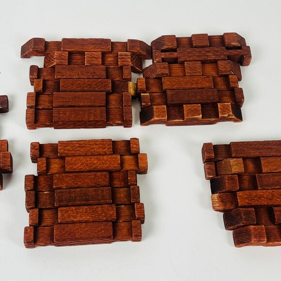 Wooden Building Blocks 96 pc Mixed Interlocking Pieces Creative Build Set - Picture 4 of 7